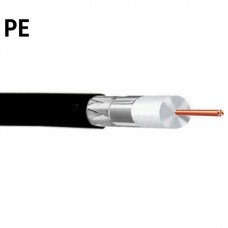 Καλώδιο Ομοαξονικό Δορυφορικό RG6U 75Ohm Al Μαύρο PE 500m 9-02174